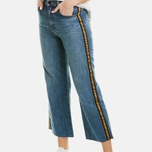 J Brand Joan Crop Quintessential Jean with Gold Stripe